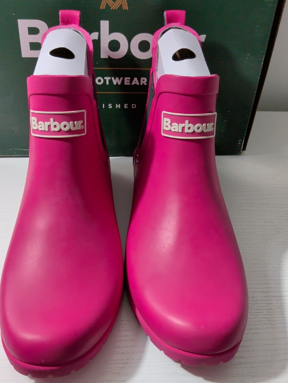 Barbour NIB Rain Boots 8 Pink - Picture 2 of 7